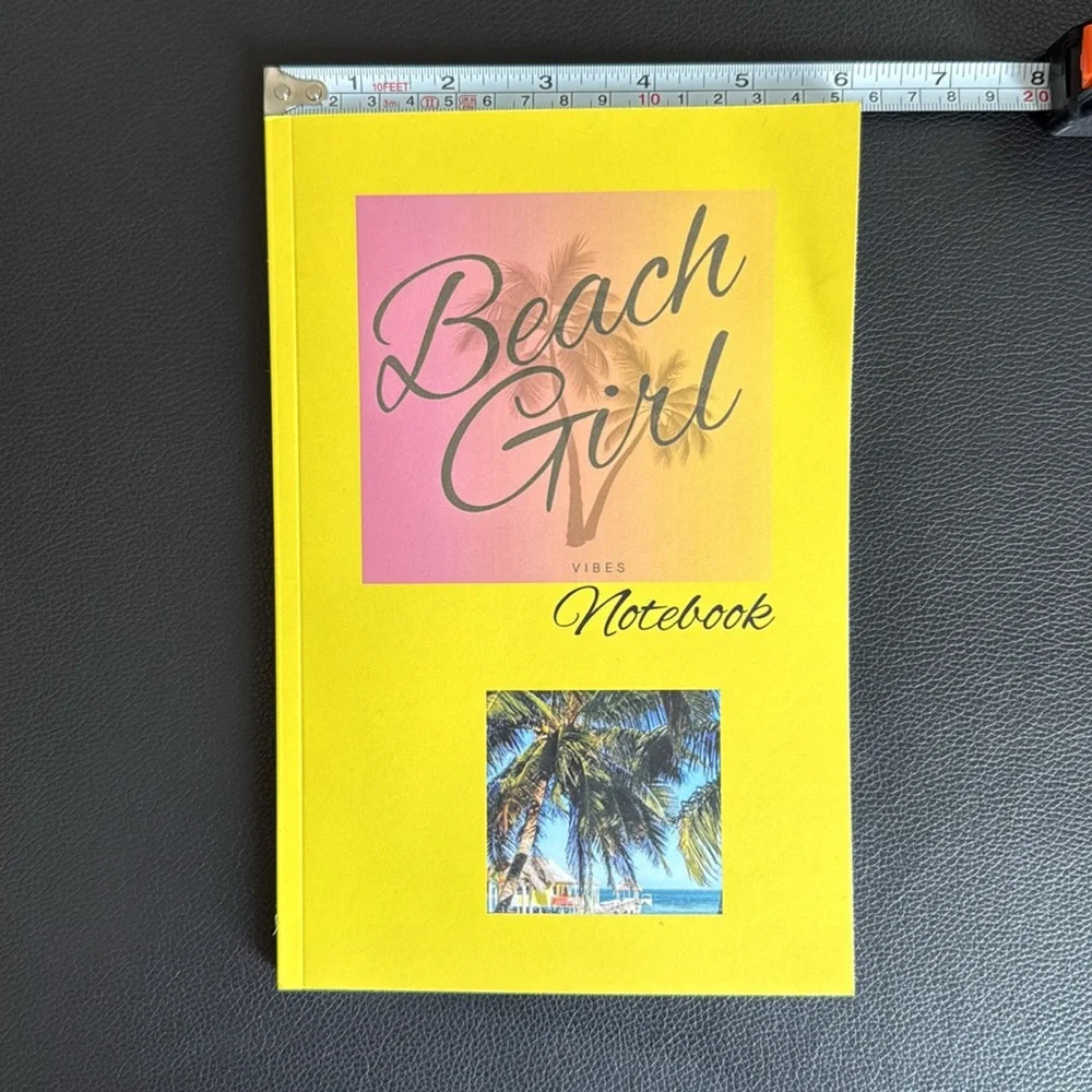 Beach Girl Yellow Notebook